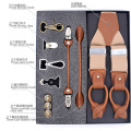 Man's Suspenders Genuine Leather Suspenders Fashion Braces Multifunction SuspensorioTrousers Strap Father/Husband's Gift
