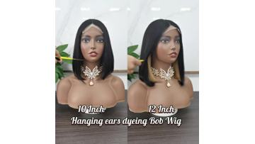 Cheap bob wig human hair wholesale transparent HD lace front wig cuticle aligned raw virgin Brazilian human hair short wigs1