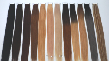 natural hair extension human vendor 100% remy Hair Extension rape in Wholesale straight virgin double drawn tape hair extension1