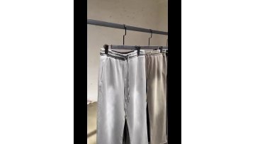 2021 autumn new scatter edge trousers distressed white sweatpants high street fashion brand mens sweatpants1