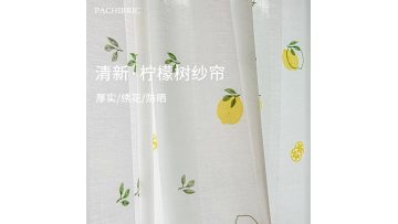 Translucent 100% Polyester Embroidery Curtain