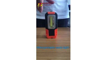Battery powered 3 W COB led work light Portable folding car repair light with magnet1