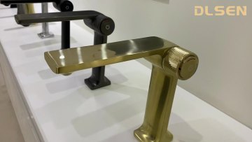 Whole Sale Original Manufacturer Brass Basin Tap Modern Design Bathroom Basin Faucet Gold for Villa Bathroom1
