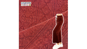 Stock Chenille Women Pants Fabric 98%Polyester 2%Spandex Stretch Jacquard Knitted Fabric for Winter Garment1