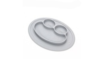 Frog shape BPA free  reusable silicone Baby Product Feeding Supplies new design Silicone Baby Plate for Kids1