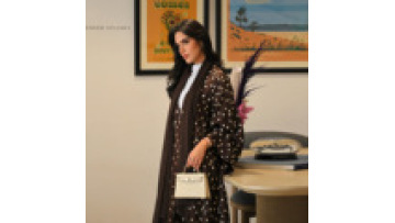 2026 New Polka Dot Printed Open Abaya Dubai Islamic Clothing Cardigan Muslim Women Abaya Modest Dresses with Matching Hijab1