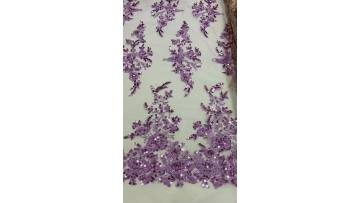 Factory Stock 100% Polyester Beads Sequins Glitter Mesh Fabric Lace Embroidery Embroidery for Wedding Dress Clothing Fabrics1