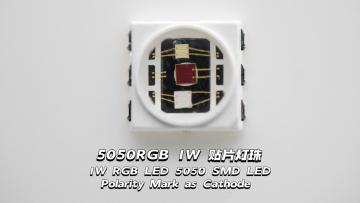 1W RGB LED 5050 SMD LED Polarity Mark as Cathode