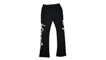 OEM fleece joggers men sweatpants 3D Puff Print french terry baggy stacked flare sweat pants men1