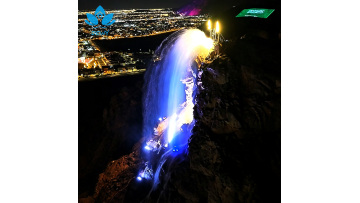 Outdoor artificial water curtain waterfall