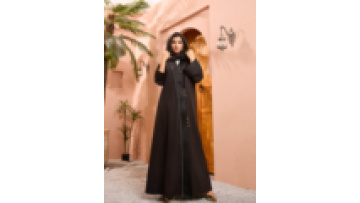 Elegant Vintage Black Open Abaya for Women Modest Kimono Arab Dubai Clothing Open Front Cardigan Inspired Turkish Islamic Eid1