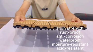 Popular Style Plastic Composite Wpc Decking Flooring Co-Extrusion Outdoor Decking 300*300Mm1