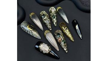 Black Gold Gemstone Moon