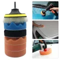 7pcs 100mm Sponge 4 inch Polishing Buffing Pads Set with M14 Drill Adapter For Boat Auto Car Wheel Polisher Waxing Pads Buffing