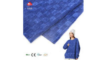 Best Quality 95%T 5% Sp Blue Stretch Warm Terry Chenille Fabric for Garment1