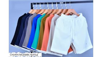 Waffle Shorts Fashion simple casual shorts five cut pants loose rope men's shorts1