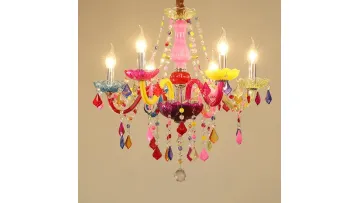 Elegant European Crystal Pendant Light with Vibrant Colors1