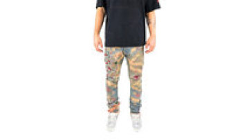 Jean Custom Painted Love&roses Jeans Embroidered Men Stacked jeans1