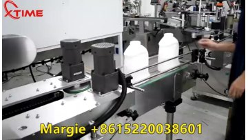 5L liquid filling capping and labeling machines , 1 gallon jug feeder filler capper labeler1