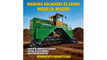 M5000 Volteadora de Compost Autopropulsada sobre Orugas: Solución de Gran Escala.
