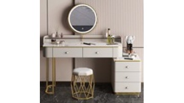 new design Bedroom Furniture Led Light White Color Optional Storage Dresser Makeup Vanity Dressing Table With LED1
