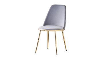 TL-AB36G Modern Velvet Dining Chair with Golden Stainless Steel Legs – Luxury & Comfort