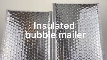Food Grade Insulated Bubble Mailer for Food Delivery Packaging Overnight Shipping With Strong Adhesive Flap