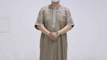 Wholesale Jubbah Islamic clothing Saudi Arabic Daffah thobe for Muslim men1