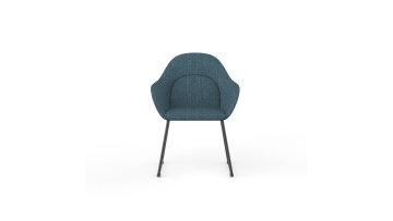 Adaptable Teal Fabric Lounge Chairs, Breakout Armchairs, Side Chairs & Visitor Chairs with Modern Black Metal Bases for Co - working Areas