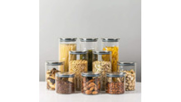 Factory Prodcued Various Sizes Glass Storage Jar With Stainless Steel Lids1