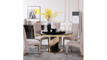 Modern Light Luxury Dining Tables Stainless Steel Leg Marble Top Dining Room Sets Dining Room Furniture Chinese Factory1