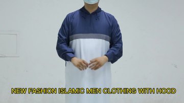 hot selling muslim clothing dishdasha cuffing sleeve men thobe with hood1