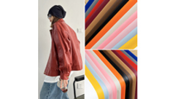 High Stretch Knitted Leather Fabric - Matte Lambskin Four-way Stretch PU Leather Pants Garment Fabric1