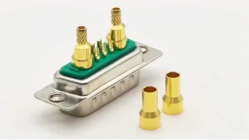 D-Sub High Current 7W2 Male Connector 7P With 2 Copper Tubes
