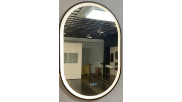 black frame smart LED mirror