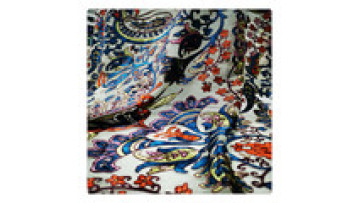 2024 new arrival nylon rayon chiffon silky effect colorful printed knitted burnout velvet fabric for women's dress1