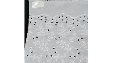 Free sample white lace cotton fabric women fabric printed cotton cotton eyelet embroidery fabric for dress1