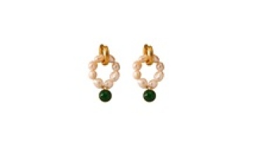 Vintage Hand-Woven Pearl Drop Earrings1