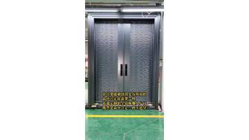 grey color double entrance aluminum door high quality