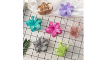 Luoyan Fashion Acrylic Flower Hair Claw: Hawaiian Plumeria and Hibiscus Hair Clip Accessories for Women1