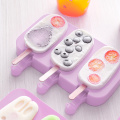 Silicone ice cream tray ice cube popsicle mold christmas decoration DIY ice cream maker tool with 50 wooden sticks dropshipping