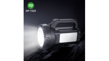 Rechargeable LED Searchlight Battery with Side Emergency Light