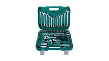 61-Piece Auto Repair Toolkit with Spanner, Sockets, and Wrenches for Motorcycle Maintenance1