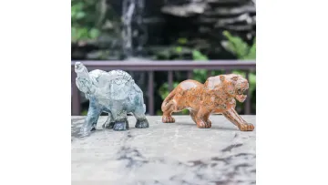 High Quality Crystal Animal Carvings Black Obsidian Sheep for Home Decoration1