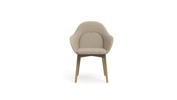 Versatile Fabric Lounge Chairs, Armchairs & Accent Chairs with Wooden Legs for Home Office Areas