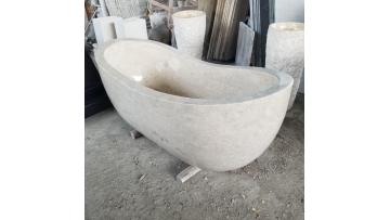 Opulent Freestanding Marble Tub with Handcrafted Design