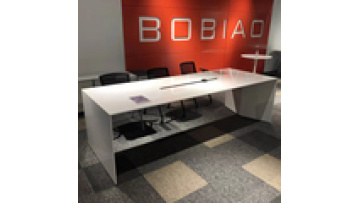 Modern Simple Luxury Glossy White Large Conference Table for Office Hotel Hospital School Conference Room Use Wood Furniture1