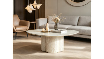 BR-CT6108Y Elegant Ceramic Coffee Table with Contemporary Design for Modern Living Spaces