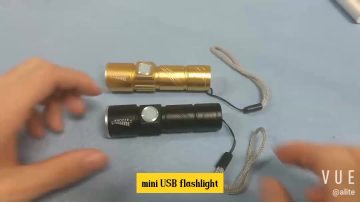 Portable Mini Pocket Torch light XPE Zoom USB Rechargeable Flashlight LED1