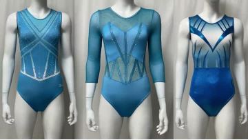 Blue leotards